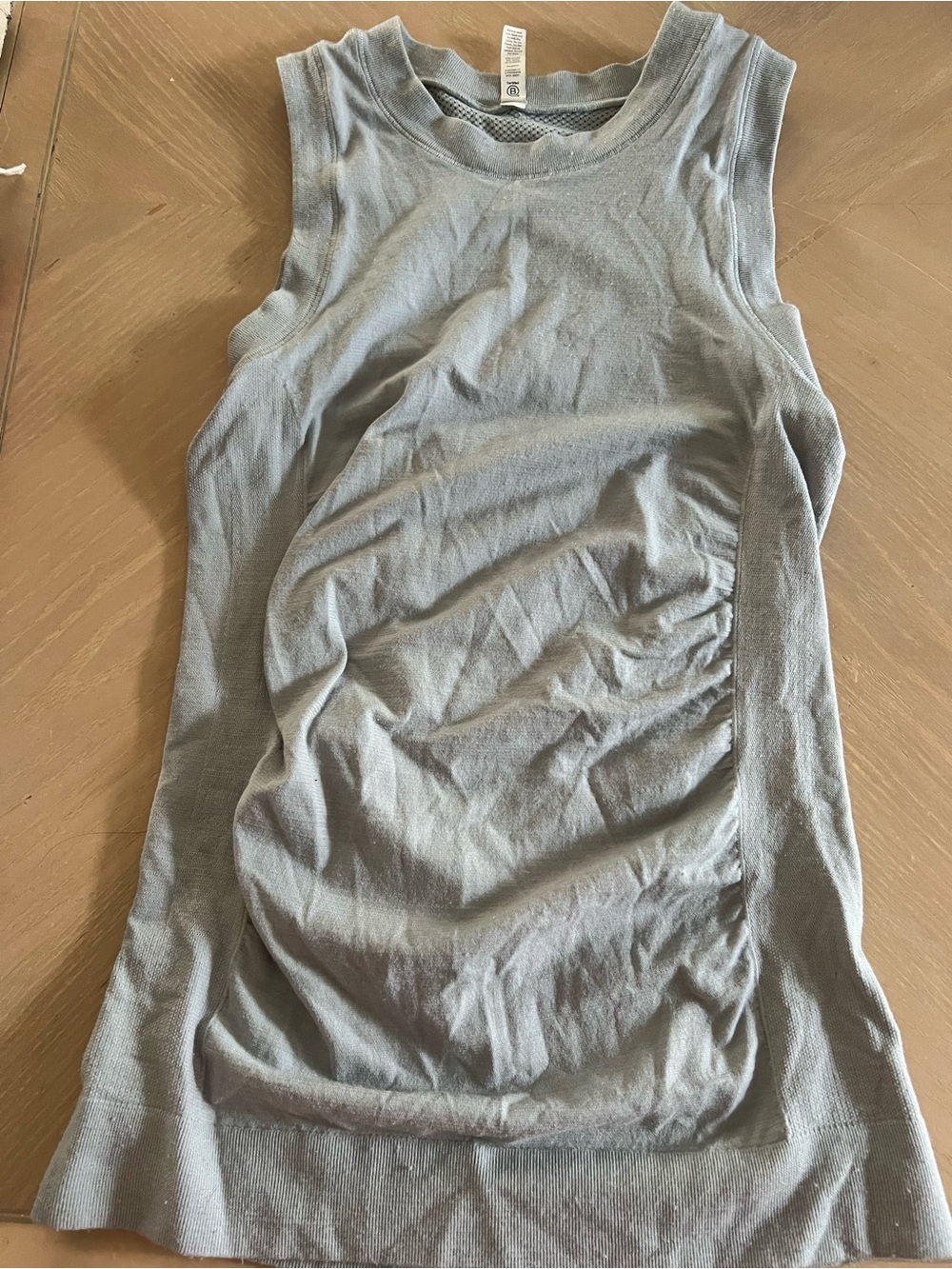 Athleta Gray Ruched Sleeveless Tank